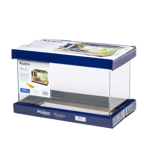 Aqueon Rimless Rectangle Aquarium Tank 5.5 Gallons