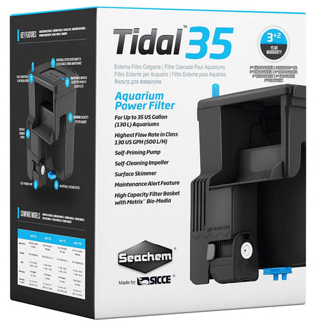 Seachem Tidal HOB Power Filter 35 Gallon