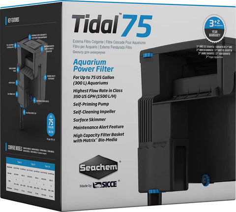 Seachem Tidal HOB Power Filter 75 Gallon