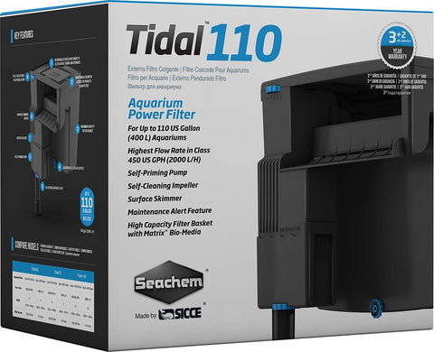 Seachem Tidal HOB Power Filter 110 Gallon